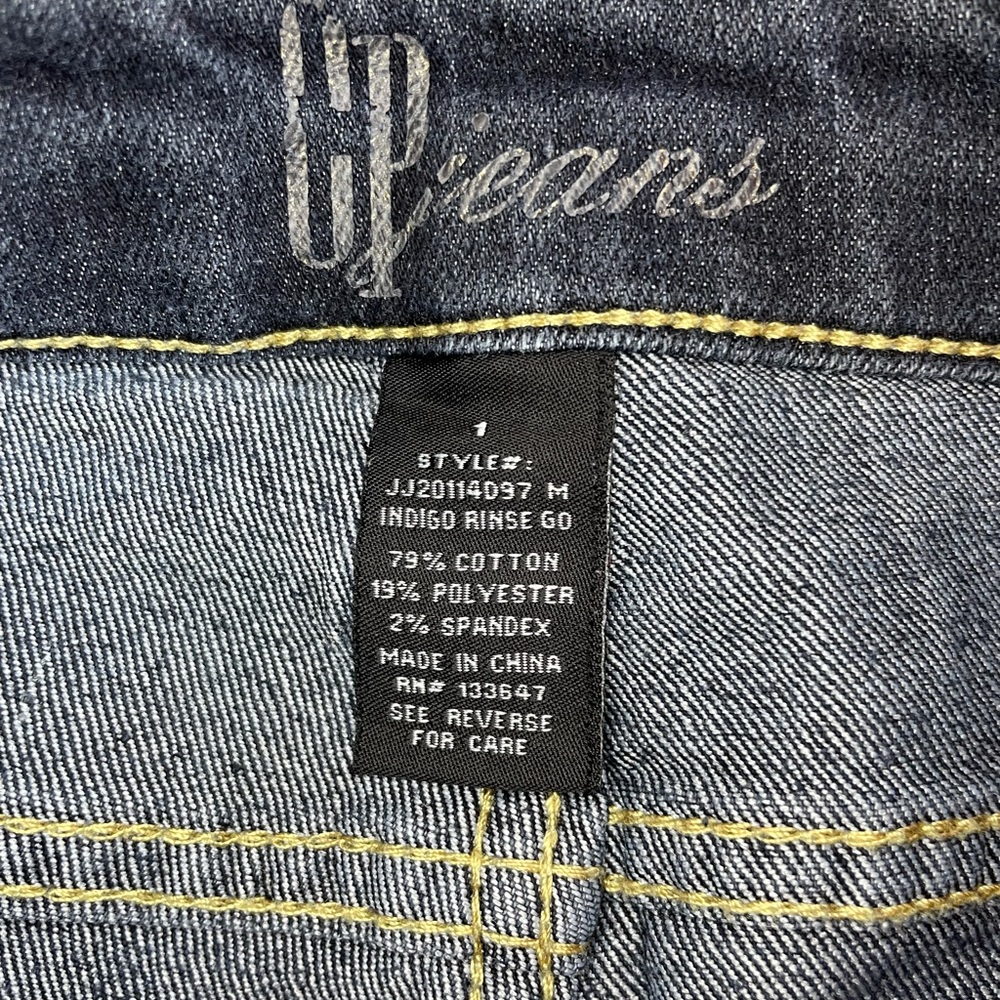 CP Jeans Indigo Rise Dark Wash Crystal Embellished Skinny Jeans - Picture 12 of 13